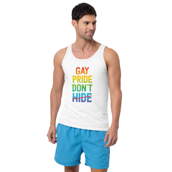 Gay Pride Don't Hide Unisex Tank Top