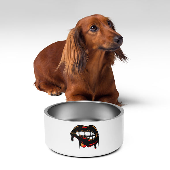 Biting Lips Pet bowl