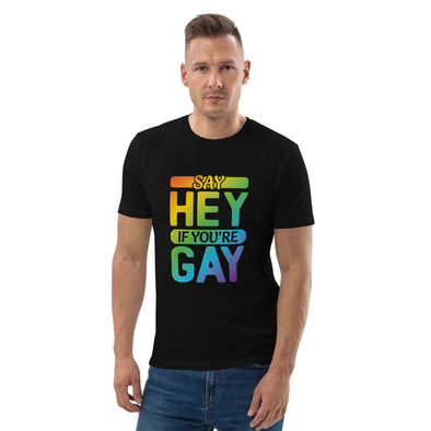 Say Hey If You Gay Unisex organic cotton t-shirt