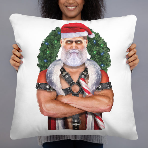 Harnessed Santa Pillow