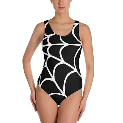 Web One-Piece Swimsuit (black)