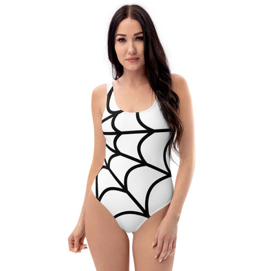 Web One-Piece Swimsuit (white)