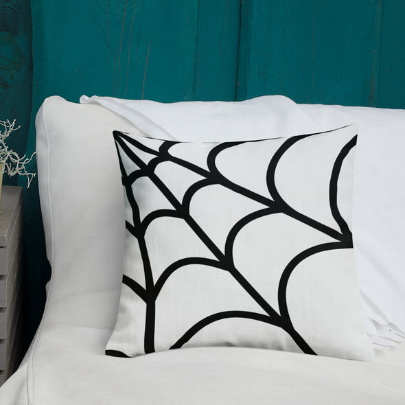 Web Throw Pillow (white)