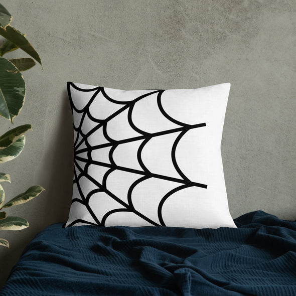 Web Throw Pillow (white)