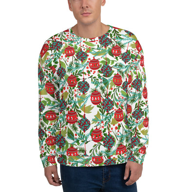 Christmas Tree Holly Unisex Sweatshirt